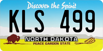 ND license plate KLS499