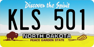 ND license plate KLS501