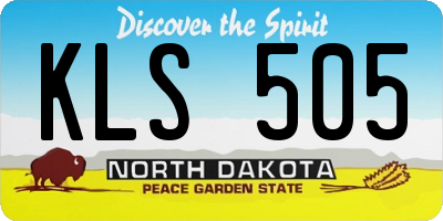 ND license plate KLS505