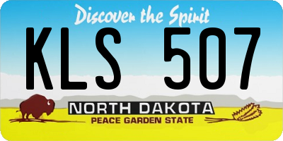 ND license plate KLS507