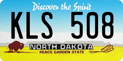 ND license plate KLS508