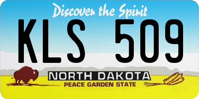 ND license plate KLS509