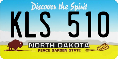 ND license plate KLS510