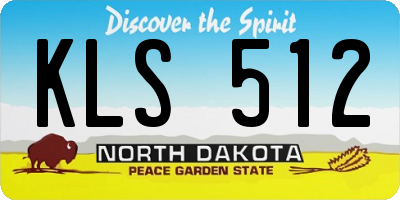 ND license plate KLS512