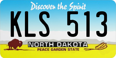 ND license plate KLS513