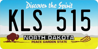 ND license plate KLS515