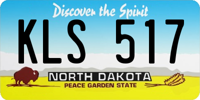 ND license plate KLS517