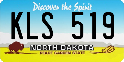 ND license plate KLS519
