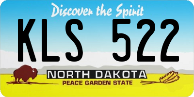 ND license plate KLS522