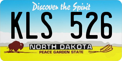 ND license plate KLS526