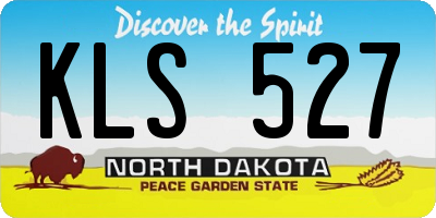 ND license plate KLS527