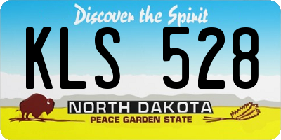 ND license plate KLS528
