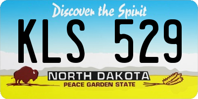 ND license plate KLS529