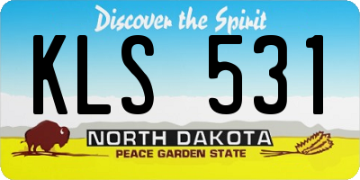 ND license plate KLS531