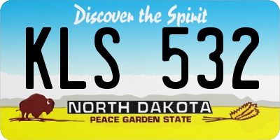 ND license plate KLS532