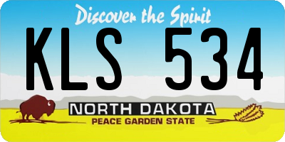 ND license plate KLS534