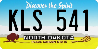 ND license plate KLS541