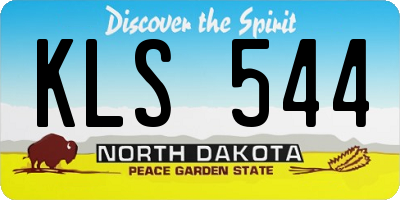 ND license plate KLS544