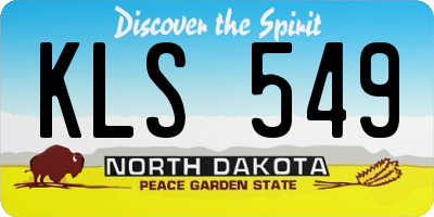 ND license plate KLS549