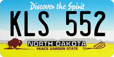 ND license plate KLS552