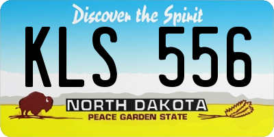 ND license plate KLS556