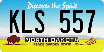ND license plate KLS557
