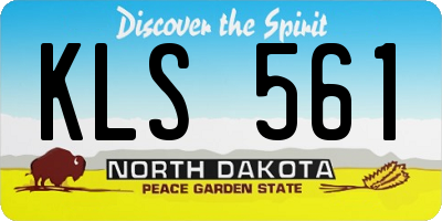ND license plate KLS561