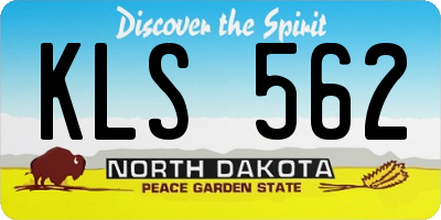 ND license plate KLS562