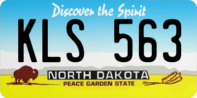 ND license plate KLS563