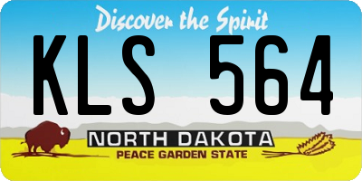 ND license plate KLS564