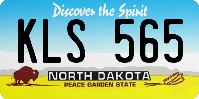 ND license plate KLS565