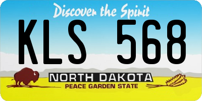 ND license plate KLS568