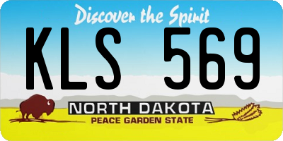 ND license plate KLS569