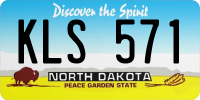 ND license plate KLS571