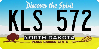 ND license plate KLS572
