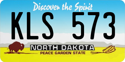 ND license plate KLS573