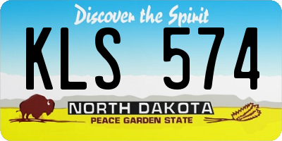 ND license plate KLS574