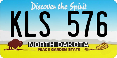 ND license plate KLS576
