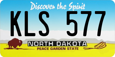 ND license plate KLS577