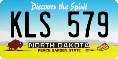 ND license plate KLS579
