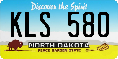 ND license plate KLS580
