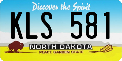 ND license plate KLS581