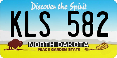 ND license plate KLS582