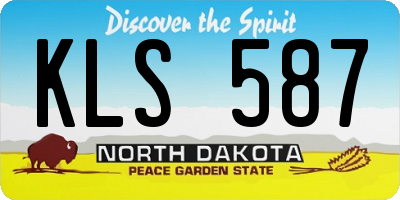 ND license plate KLS587