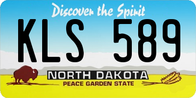 ND license plate KLS589