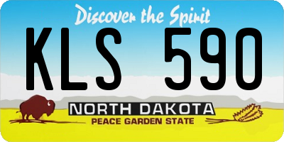 ND license plate KLS590