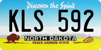 ND license plate KLS592