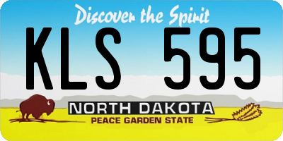 ND license plate KLS595