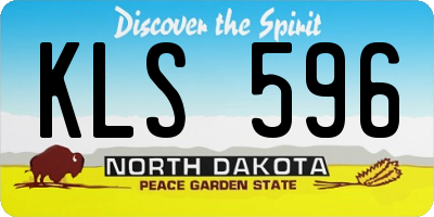 ND license plate KLS596