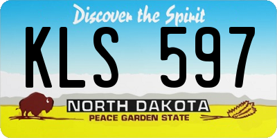 ND license plate KLS597